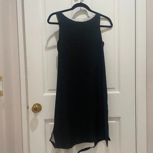 Eileen Fisher Black Asymmetrical Silk Dress